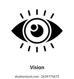 Vision Vector Icon which can easily modify or edit
