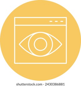 Vision Vector Line Circle Symbol