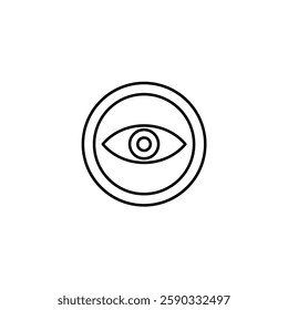 Vision Vector line icon icons design