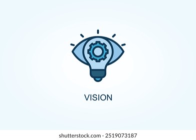 Ilustración de Vector de la visión o del símbolo de la muestra del logotipo