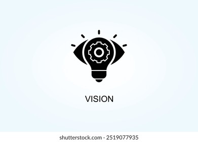 Vector de visión o logotipo de la muestra de la ilustración del símbolo