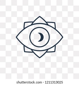 Vision vector outline icon isolated on transparent background, high quality linear Vision transparency concept can be used web and mobile