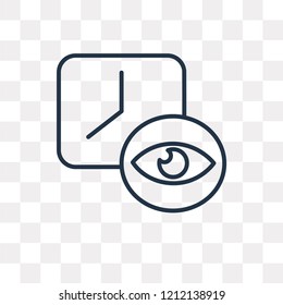 Vision vector outline icon isolated on transparent background, high quality linear Vision transparency concept can be used web and mobile