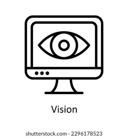 Vision Vector   outline Icons. Simple stock illustration stock