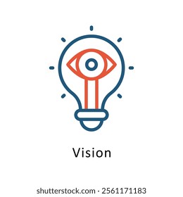 Vision  Vector Two Color Icon. Eps file 10