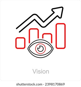 Vision and view icon concept
