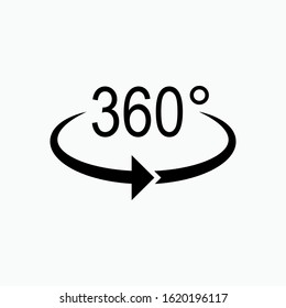 360° Vision or Virtual Reality Illustration As A Simple Vector Sign & Trendy Symbol for Design and Websites, Presentation or Apps Element.