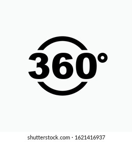 360° Vision or Virtual Reality Illustration As A Simple Vector Sign & Trendy Symbol for Design and Websites, Presentation or Apps Element.