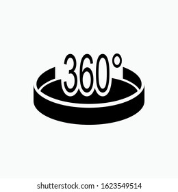 360° Vision or Virtual Reality Illustration As A Simple Vector Sign & Trendy Symbol for Design and Websites, Presentation or Apps Element.
