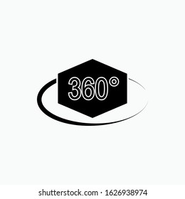 360° Vision or Virtual Reality Illustration As A Simple Vector Sign & Trendy Symbol for Design and Websites, Presentation or Apps Element.