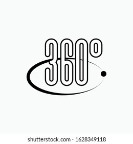 360° Vision or Virtual Reality Illustration As A Simple Vector Sign & Trendy Symbol for Design and Websites, Presentation or Apps Element.