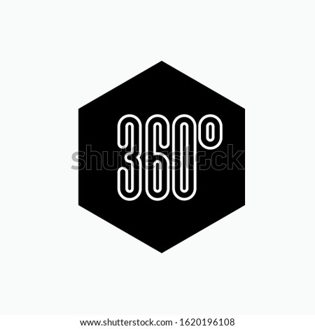 360° Vision or Virtual Reality Illustration As A Simple Vector Sign & Trendy Symbol for Design and Websites, Presentation or Apps Element.