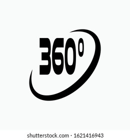 360° Vision. Virtual Reality Symbol. Applied for Design, Presentation, Website or Apps Elements - Vector.