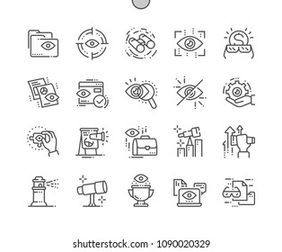 Vision Well-crafted Pixel Perfect Vector Thin Line Icons 30 2x Grid for Web Graphics and Apps. Simple Minimal Pictogram