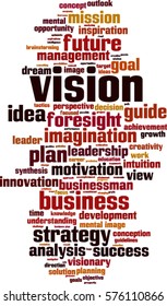 Vision word cloud concept. Vector illustration