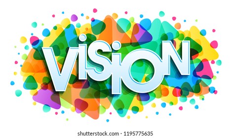 Vision Word On Colorful Background Vector Stock Vector (Royalty Free ...