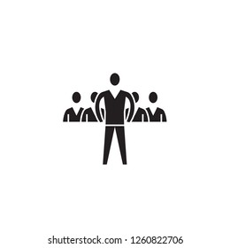 Visionary black vector concept icon. Visionary flat illustration, sign