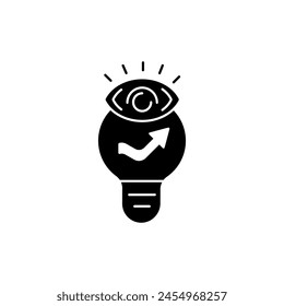 icono de línea de concepto visionario. Ilustración de elemento simple. diseño de símbolo de esquema de concepto visionario.