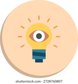 Visionäres flaches Kreissymbol