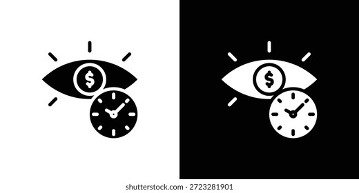 Visionäres Symbolblatt Schwarz-Weiß