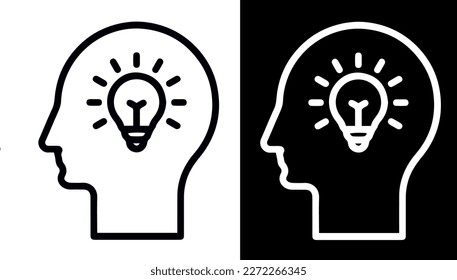 Visionary Icon vector design black and white