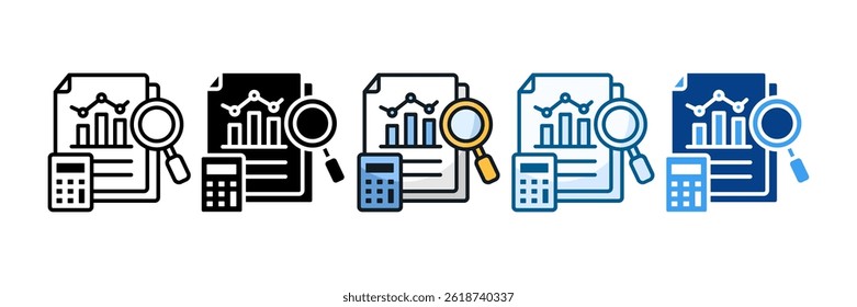 Conjunto de iconos de ideación visionaria Colección de estilo múltiple