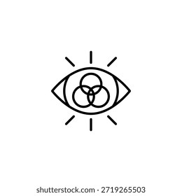 Visão Visionária Com Interseção De Círculos Em Um Minimalista