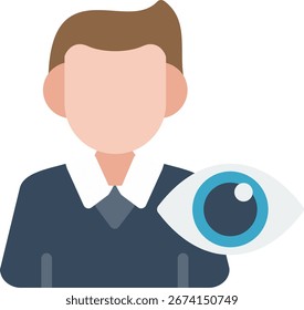 Design de vetor de ícone plano de líder visionário
