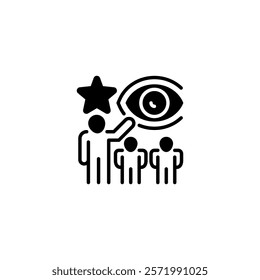 Visionary Leadership line icon. Universal creative premium symbol. Vector sign icon logo template. Vector illustration