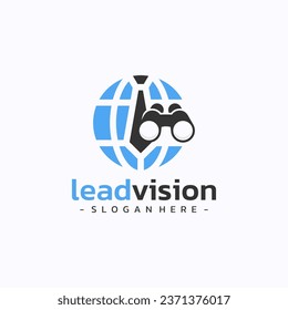 Visionary leadership logo design vector. Insightful leader symbol template.