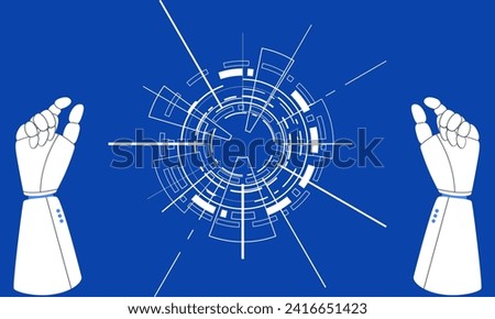 Visionary technology vector illustration concept 