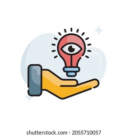 Visionary vector filled outline icon style illustration. EPS 10 file
