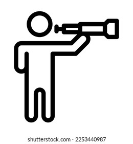 Diseño de iconos de línea de vectores visionarios