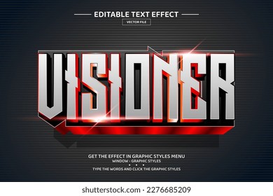 Visioner 3D editable text effect template