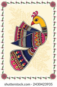 Visions of Majesty: A Vibrant Madhubani Depiction of the Peacock
Echoes of Elegance: A Handpainted Journey Through the Peacock's Feathers in Madhubani, Madhubani painting, Folk art, India, Handpainted