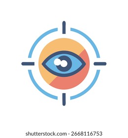 Vision-Ziel-Symbol, Vektorgrafik neu