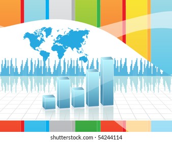 Visit card with chart