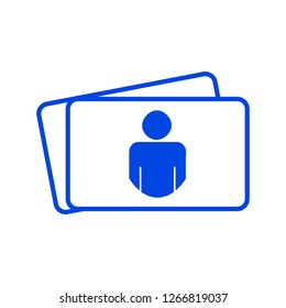 Visit card icon. Vector illustration