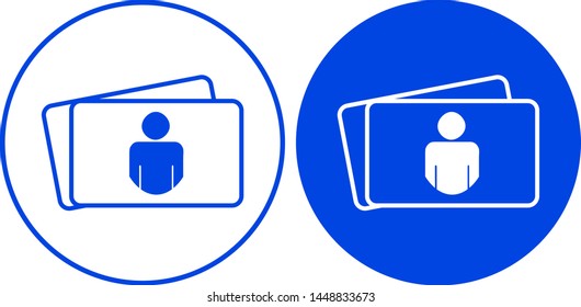 Visit card icon. Vector illustration