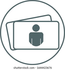 Icono de la tarjeta de visita. Ilustración del vector