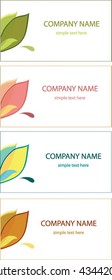 visit card with leaves