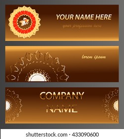 Visit card Modern Design. Creative background. Vector format with mandala logo.