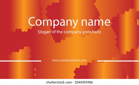 visit card, red and yellow mix