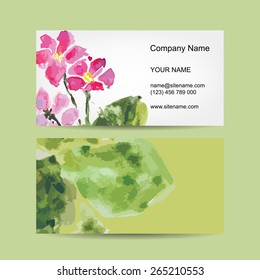 Visit card, vector illustration