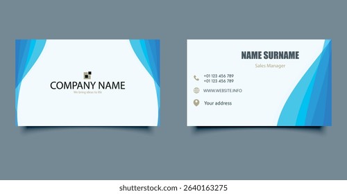 Visit card vector. Suitable for corporate identity and branding.