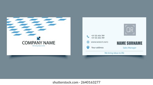 Visit card vector. Suitable for corporate identity and branding.