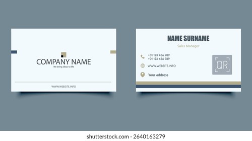 Visit card vector. Suitable for corporate identity and branding.