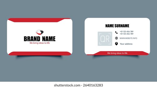 Visit card vector. Suitable for corporate identity and branding.