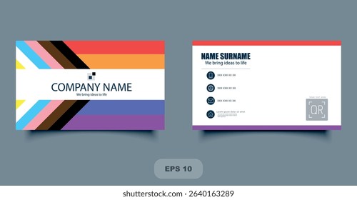 Visit card vector. Suitable for corporate identity and branding.