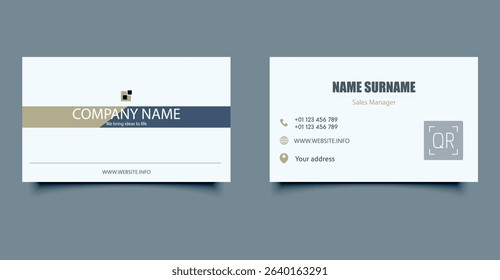 Visit card vector. Suitable for corporate identity and branding.